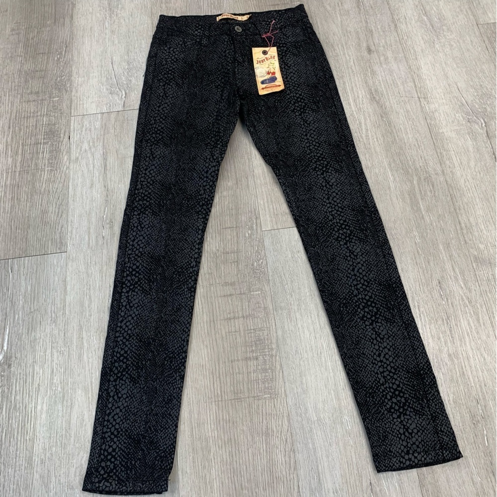 Judy Blue Black Snakeskin Print Jeans Size 1